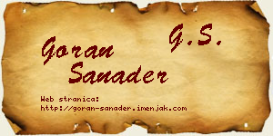 Goran Sanader vizit kartica